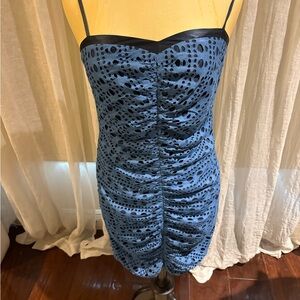 Andrew Marc Blue and Black Dress